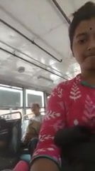 indian old guy masturbating in public bus smiling at camera
