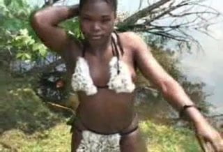 Ebony Tribal Teen Girl Naked Teasing