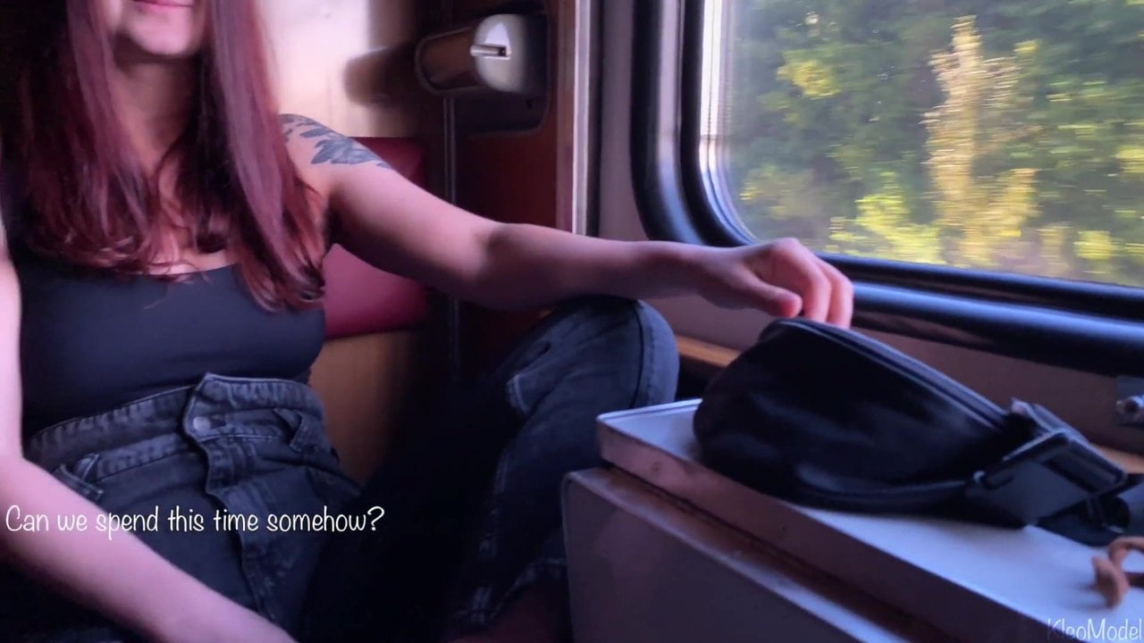 Blowjob and sex on the train with my girlfriend