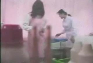 Asian girl stripping on medical exam