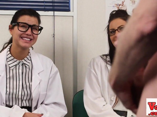 Tugging glasses mmf school