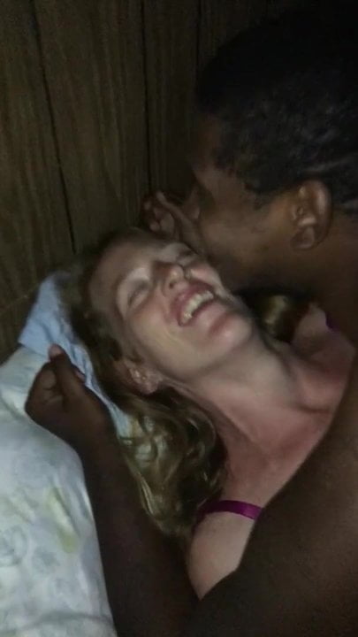 Smiling shy wife spreads legs for black cock