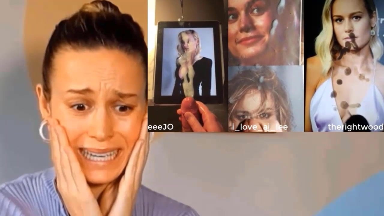 Brie Larson reacting to Cum Tributes