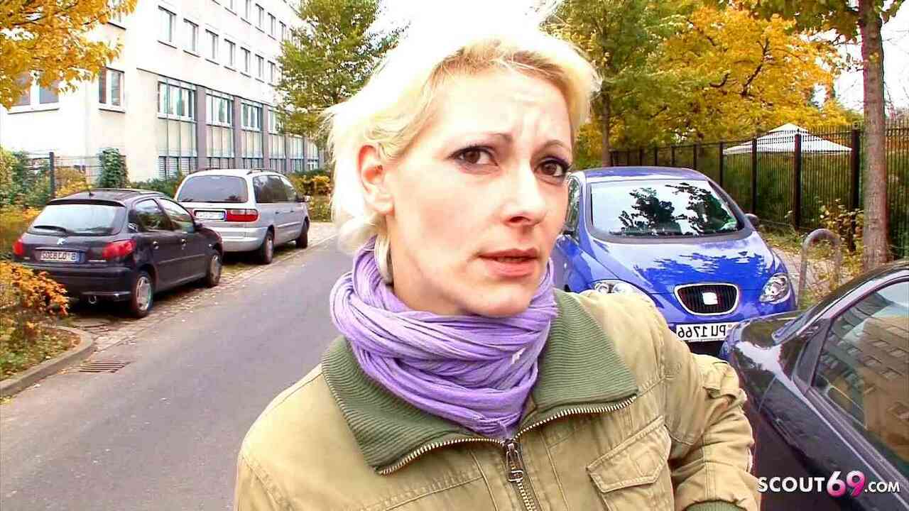 Shy German Housewife Picked Up for Porn Casting Sex Without Condom image