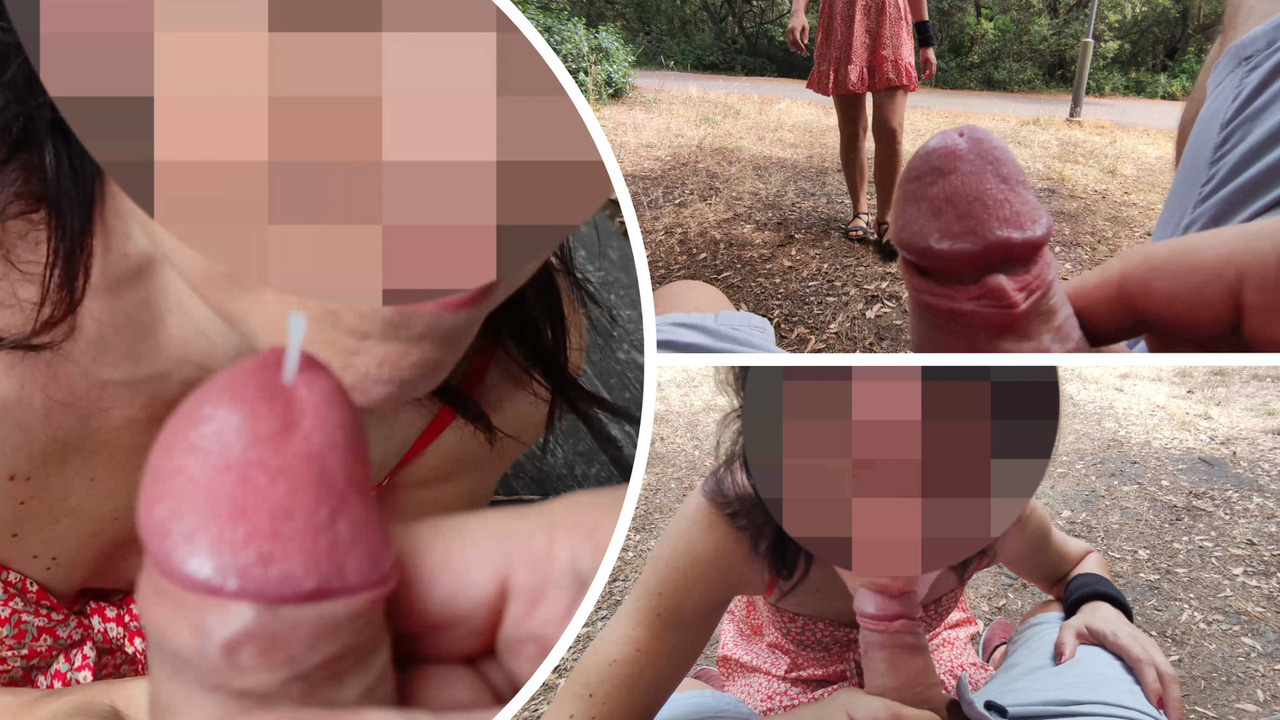 Flashing my dick in front of a young girl in public park with facial cumshot – It's very risky with people walking around