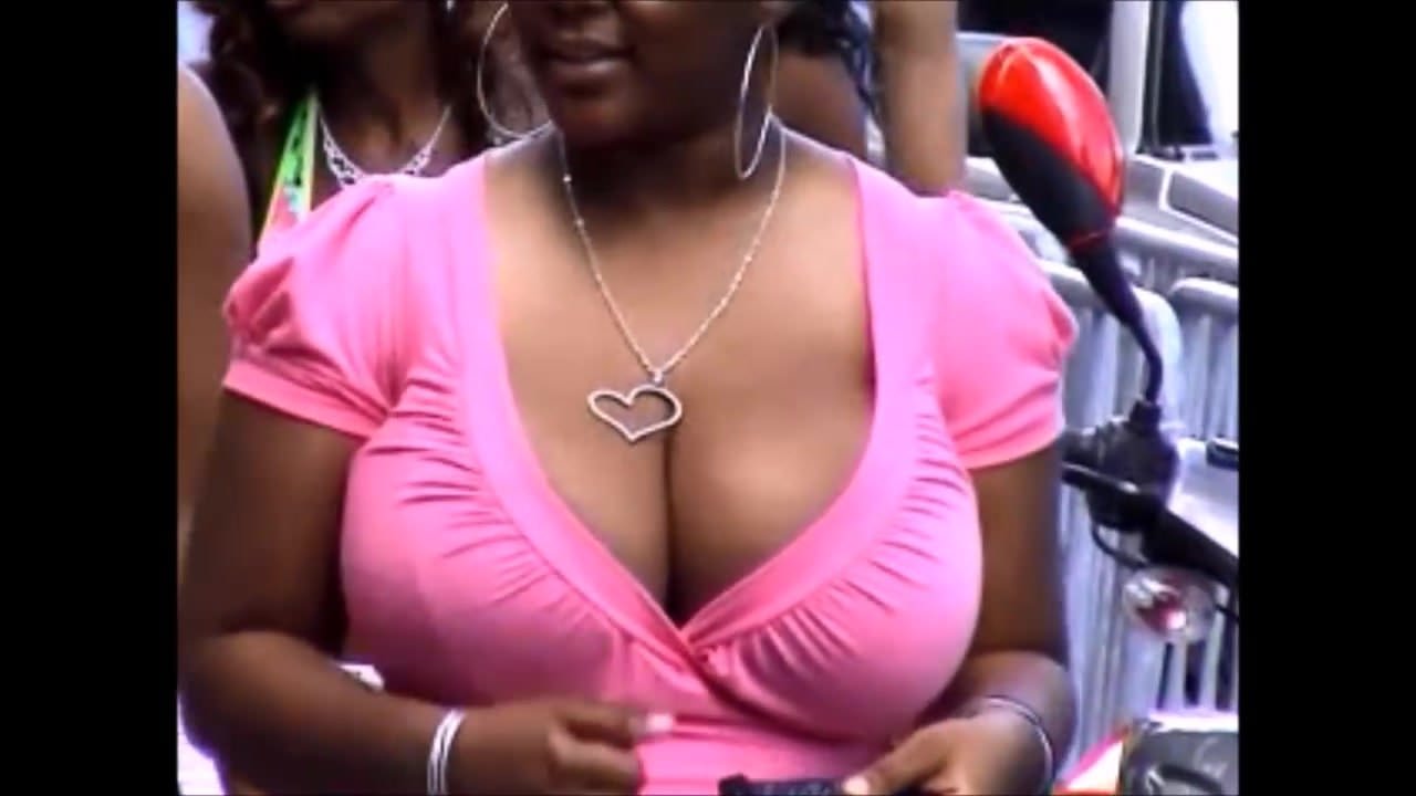 Candid Boobs: Thick Busty Black Women (Purple Tops) 3