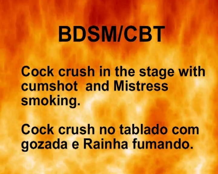 Cock crush in the stage with cumshot