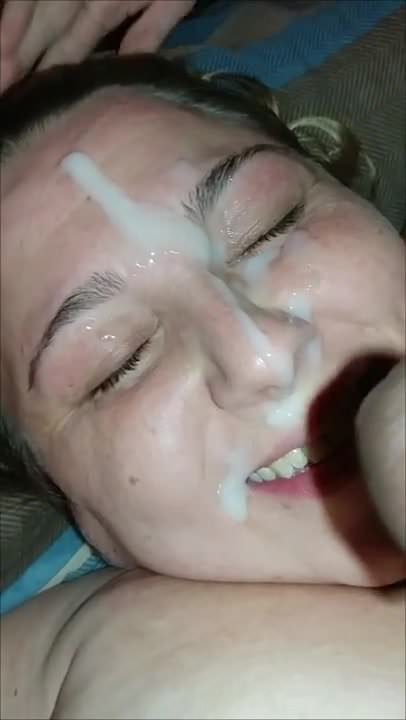 Nasty BBW Slut Gets Her Face Covered In Load Of Creamy Cum