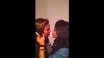 2 friend hot lesbian kissing