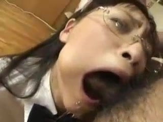 A nasty day of an Asian slut with glasses
