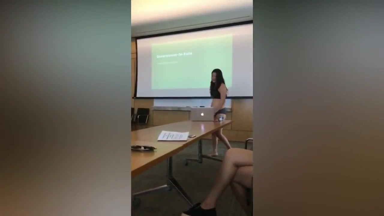 Cornell University student presents thesis in bra underwear