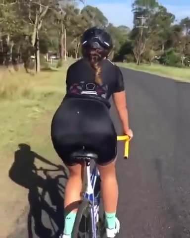 Women in spandex bike