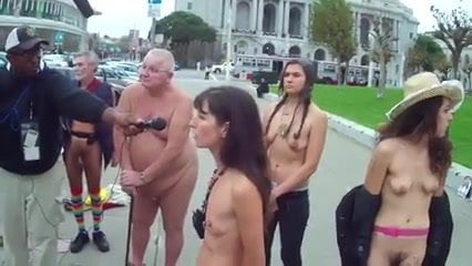 hairy women with small empty saggy tits nude in public