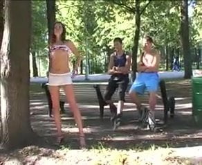 Naughty in public Dirty moves in the crowded park part 2