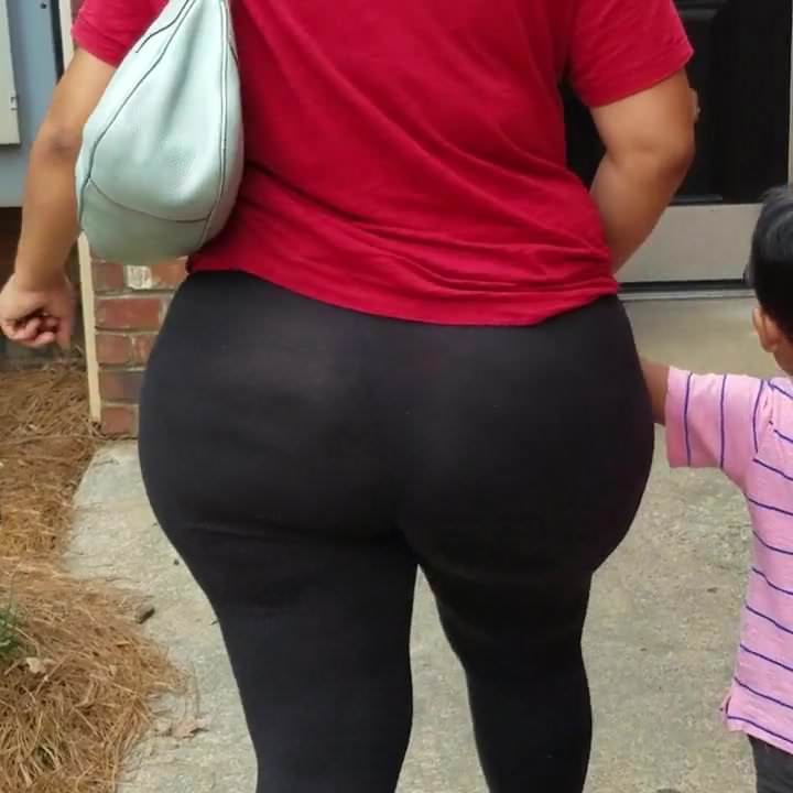 Huge booty latina in see thru leggings.... red thong...OMG
