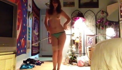 Stripping Naked while Hula Hooping