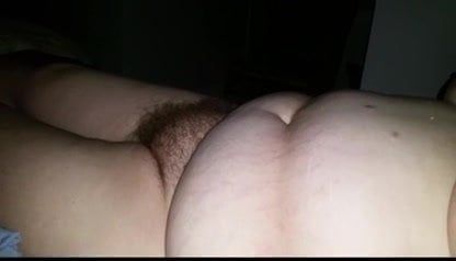 my hairy bbw wife laying down for a while after shower