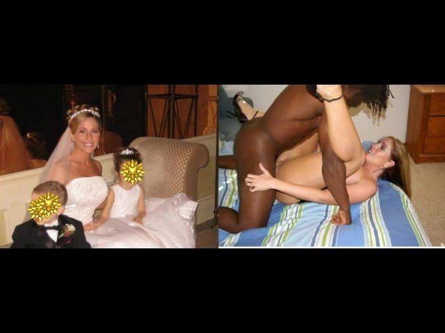 before during after bride wedding dress cuckold compilation
